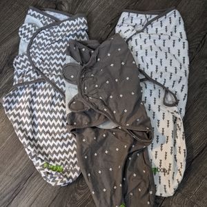 Set of 3 Ziggy Baby swaddles, small/med